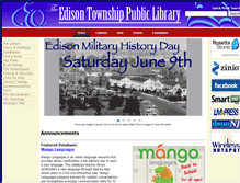 Tablet Screenshot of edisonpubliclibrary.net